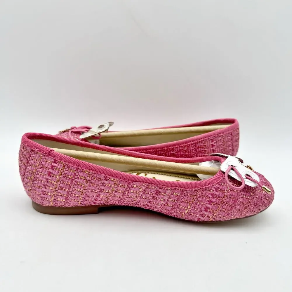 Sam Edelman Kids Felicia Ballet Flats US 1 M EU 32 Pink Vegan Leather NIB